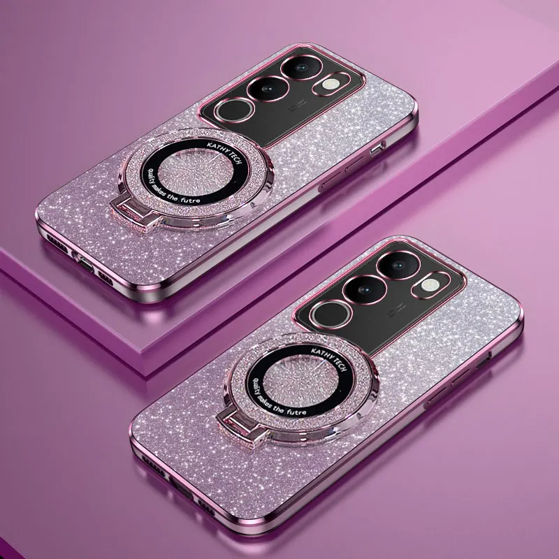 Vivo Y28 - Чехол-держатель с магнитным кольцом для телефона