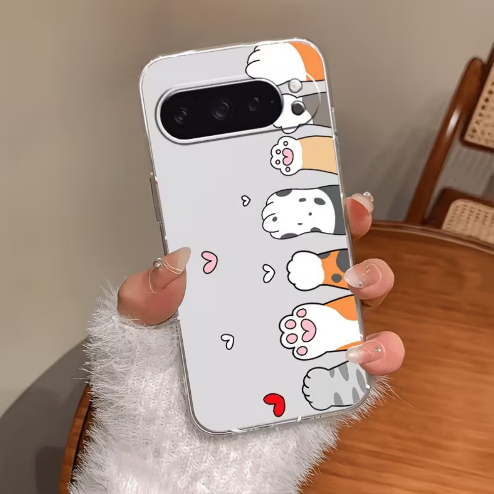 Google Pixel 9 - Прозрачный силиконовый чехол для телефона с