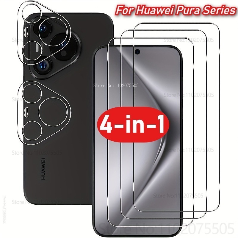 Huawei Pura 70 - [4-в-1] 2 шт. закаленное стекло с