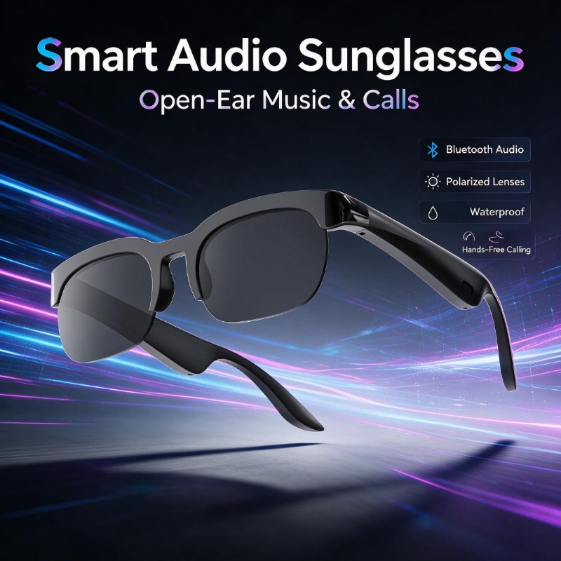 Smart Glasses Lens - Умные аудио-очки с открытым ухом, Bluetooth-гарнитурой,