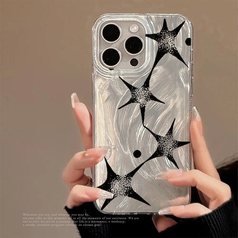 Apple Iphone 15 - Противоударный чехол-бампер Shining Star с модным