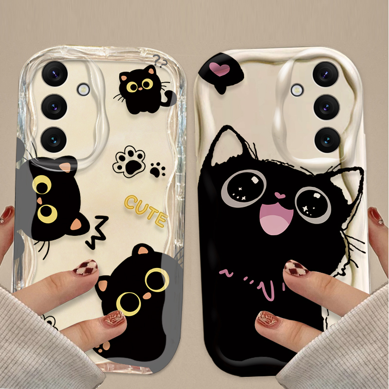 Чехол Cute Big Eyes Black Cat  – обзор и цена Samsung Galaxy A55